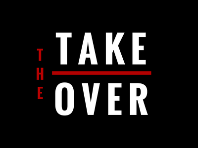 The Take-Over Logo - Red & Black branding media media logo radio radio show women in design