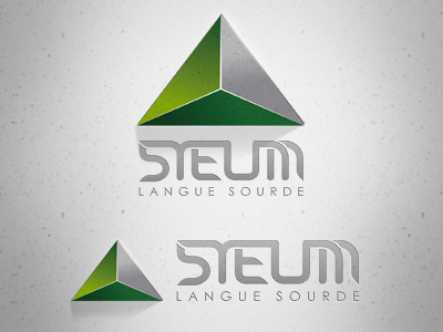 LOGO Steum logo logotype pyramid typography volume