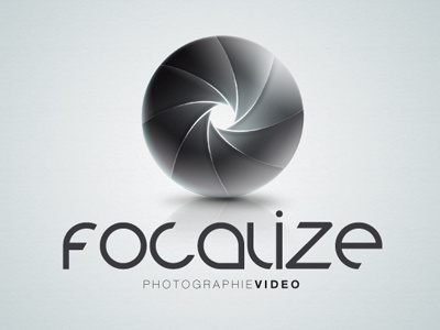 logo Focalize focal length light logo logotype photo photography texture typography volume