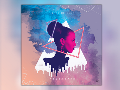 "Stargazer" - Album Cover Art Concept abstract adobe album album art colorful compositing cover art geometric gradient photo manipulation photoshop