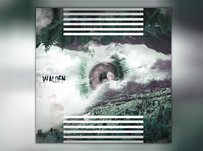 "Walden" - Album Cover Art Concept abstract adobe colorful compositing cool colors dark eyball eye fantasy fantasy art forests landscape mountains nature photo manipulation photoshop walden