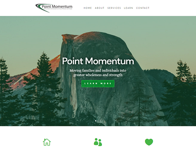 Point Momentum Web Redesign icon typography ui ux vector web