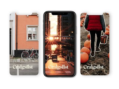 Logo and photography treatment closeup for Craigslist app design