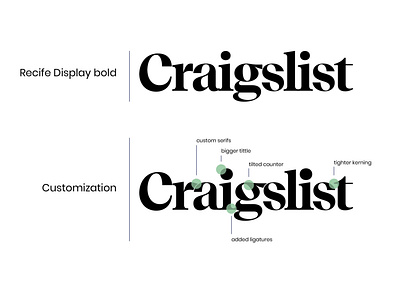 Craigslist logo customization app customization design illustrator logo type type customization typeface typography vector