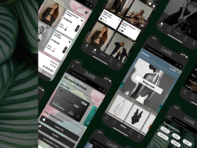 Fashion App for iOS. Dare store branding fashion fashionapp ios mobile mobile app product design ui uiux