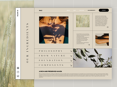 nature bliss. website app branding concept cosmetics design desktop ecommerce nature product design ui uiux website