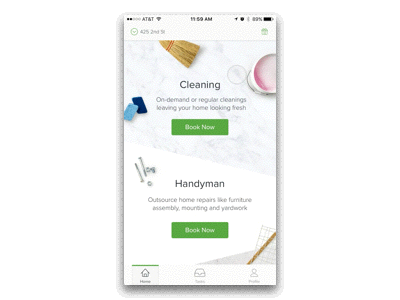 TaskRabbit Mobile Storefront Concept 1 interaction design mobile mobile app mobile design principle prototype storefront ui design visual design