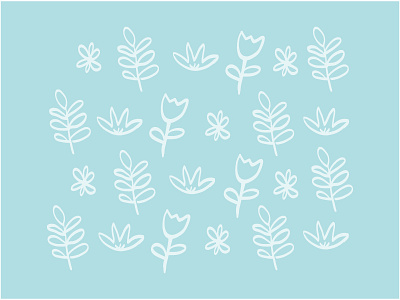 Flower Pattern adobe illustrator flower pattern flowers hand drawn illustration pattern visual design