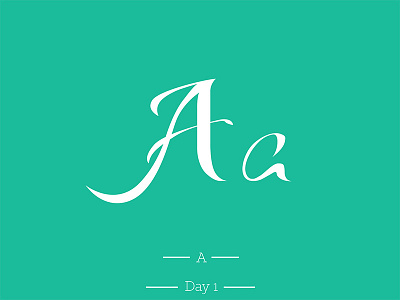 Letter A a capital hand drawn letter small typography