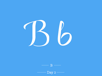Letter B b capital hand drawn letter small typography