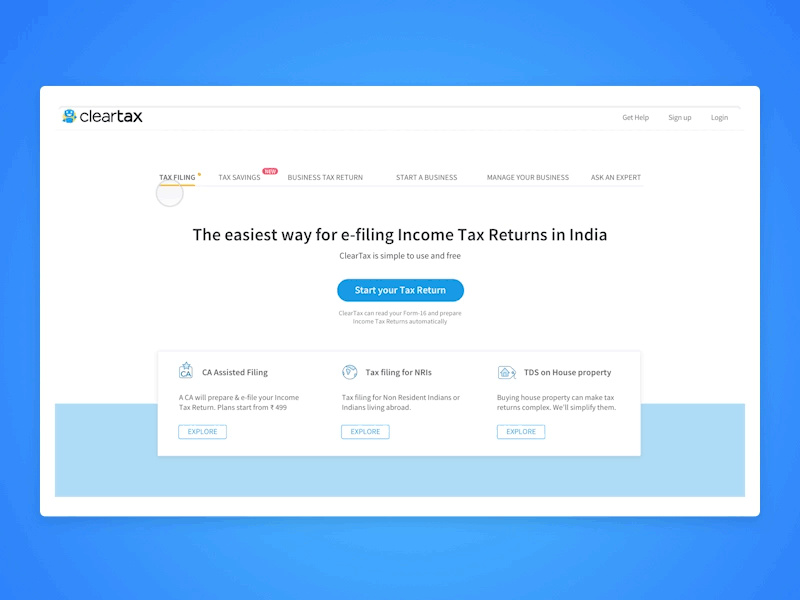 ClearTax Homepage [September 2016]