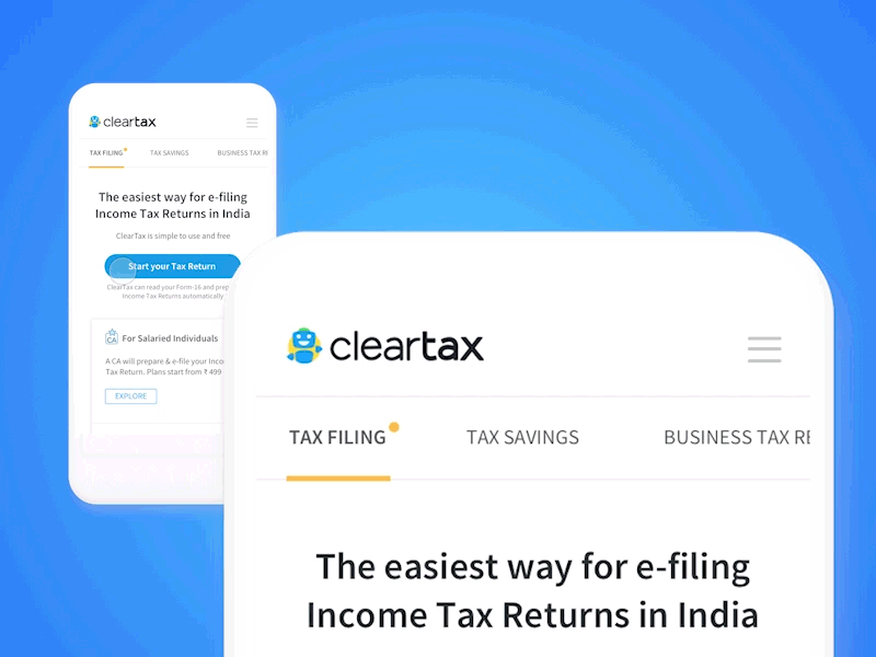 ClearTax Home Page Mobile [September 2016] cleartax home page marketplace mobile