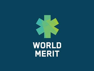 World Merit (alternate) asterisk design geometric grid logo