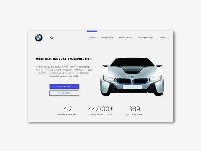 BMW Redesign Landing Page