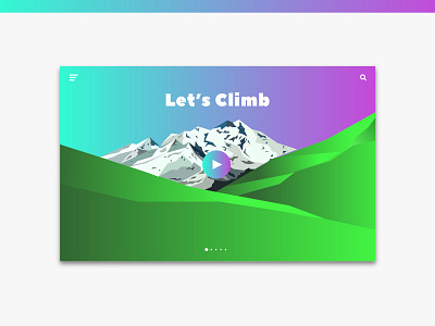 Mountain watch video app branding dashboard flat design gradient homepage icon identity illustration interface landing page landscape layout mountain ui ux vector video web