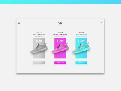 Yeezy concept landing page