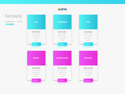 MNC play redesign package app branding dashboard flat design gradient homepage icon identity illustration interface internet kit landing page mnc package plan price ui ux vector