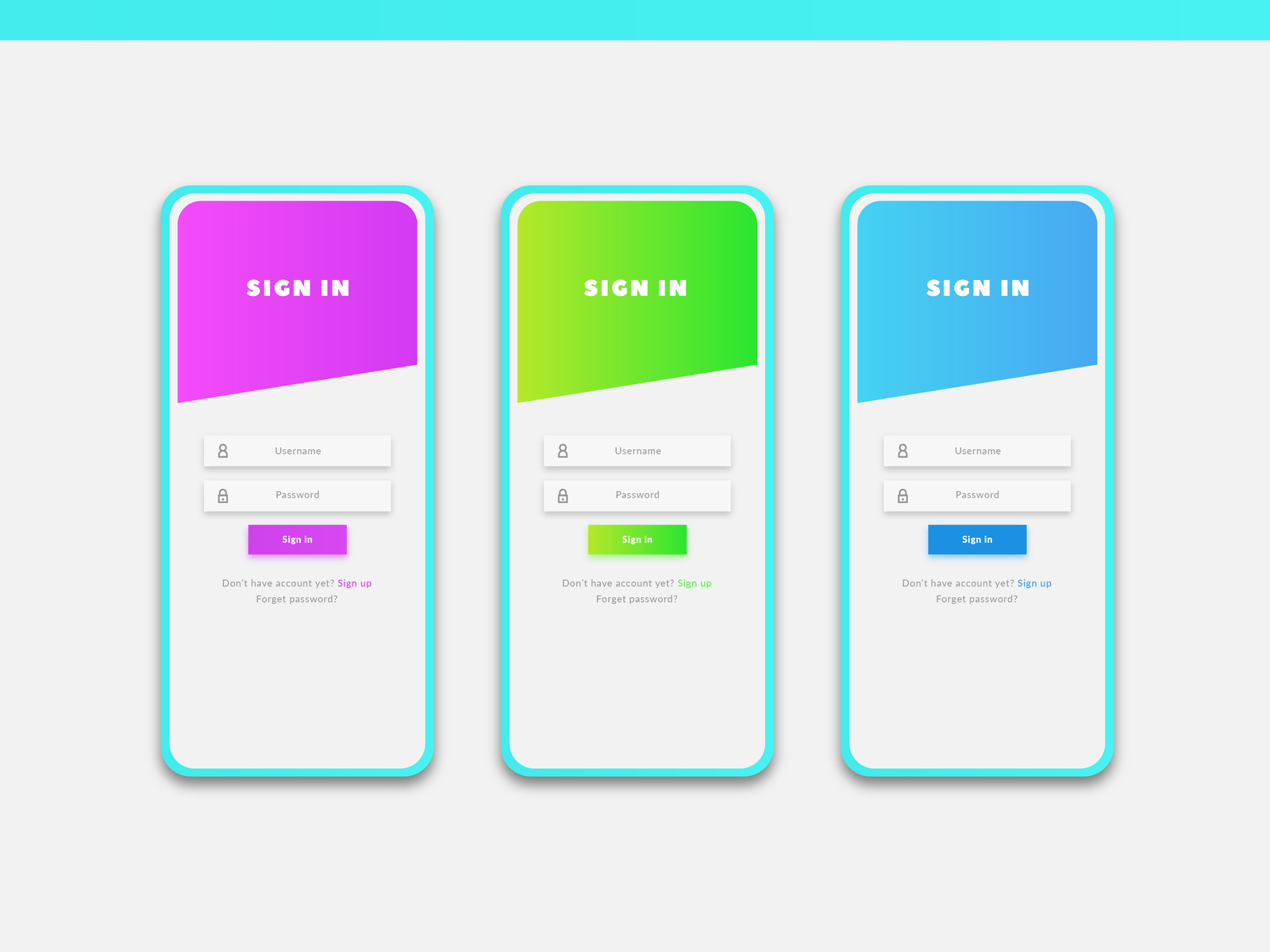 Sign In pastel colors by Akbar Yudharta on Dribbble