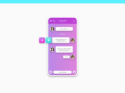 Chat Message UI app branding chat dashboard flat design gradient homepage icon identity illustration interface kit landing page layout logo message ui ux vector web