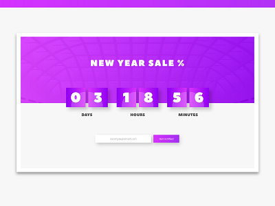 Countdown Subscribe UI // V2 app branding countdown dashboard ecommerce flat design gradient icon identity illustration interface landing page layout sale shopping subscribe ui ux vector web
