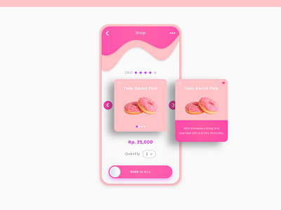 Slide to buy UI app branding buy cake dashboard donut flat design gradient icon identity illustration interface kit landing page onboarding payment ui ux vector web