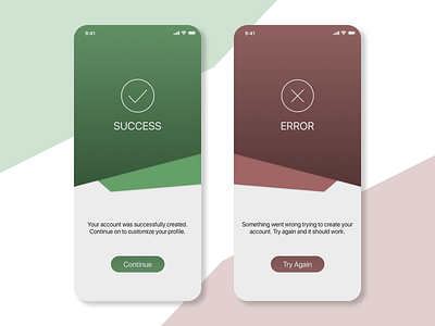 DailyUI Day 11 - Success/Error Messages 011 dailyui design error message iphone x mobile sketch success message ui ui design