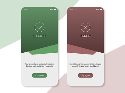 DailyUI Day 11 - Success/Error Messages