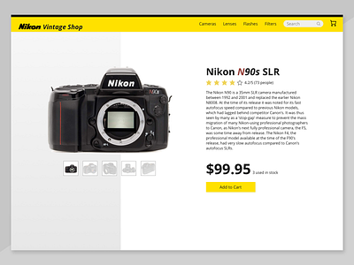 DailyUI Day 12 - eCommerce Single Product Page