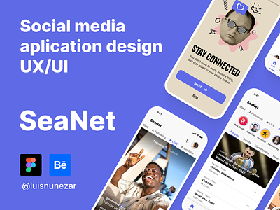 SeaNet - Social Media App | UX/UI Case Study android app design application best in dribbble case study design system figma interaction mobile mobile app networking social social network ui user experience user interface ux uxui venezuela
