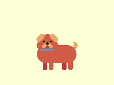 Tommy cute dog doggy flat illustration illustrator