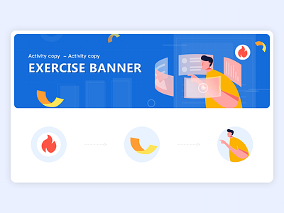 Exercise illustration logo ui