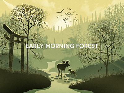 Forest illustration illustration