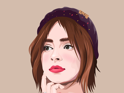 portrait vector girl