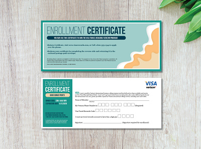 Enrollment Certificate brand branding design flat illustration illustrator minimal typography vector