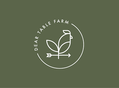 Dear Table Farm animal brand branding chicken crop crops farm farmer identity minimal modern plants rooster small business