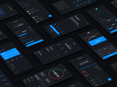 Dark mode app design typography ui ux