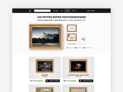 Christmas offer - Landing page box images landing photo photography ui ux wood