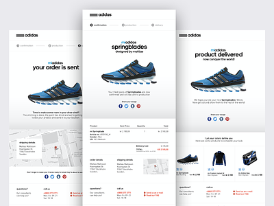 adidas CRM cart crm email email design email receipt payment receipt