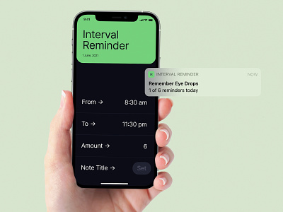 Interval Reminder Site app app design apple concept interval ios reminder timer