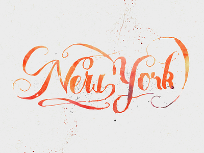 New York Lettering brush handmade lettering typo typography