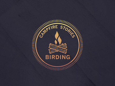 Campfire Stories Badge badge campfire fireplace illustration illustrator vector