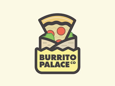 Burrito Palace branding burrito logo logotype palace pizza