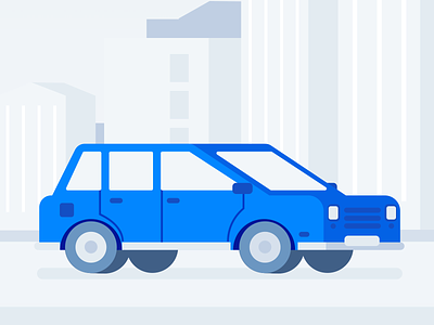 Car & City Scape - Illustration Design System? 2d boxy car car car illustration illustration illustrator volvo