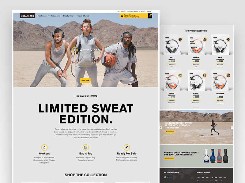 Urbanears Active Front Page
