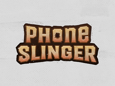 Phone Slinger Game Logo app branding design game game app game logo illustration ios lettering logo mark western western logo