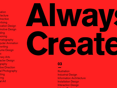 Always Create grid grid system poster typography