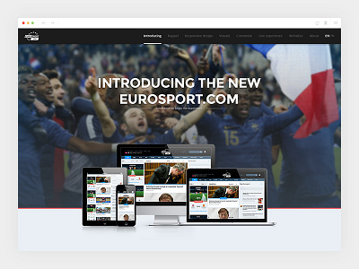 New_Eurosport_2/4 - Introduction art direction case study design eurosport one page sport webdesign
