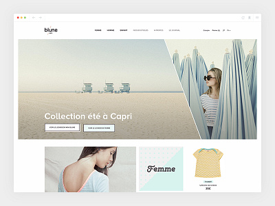 Blune_2/4 - Homepage art direction blune colorful design ecommerce product webdesign