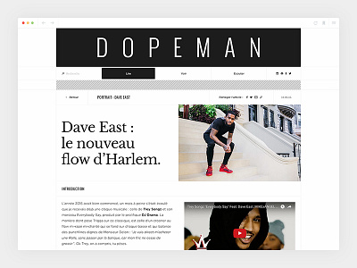 Dopeman_4/4 - Single art direction design dopeman hiphop magazine newspaper webdesign