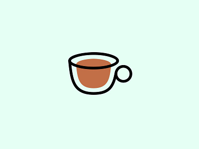 Coffee Logo app brand branding cafe clean coffee design drink flat icon logo minimal mobile vector web